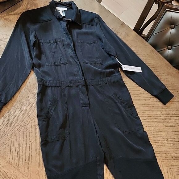 Black Long sleeve jumpsuit size S NWT Young fabulous & broke - Picture 2 of 16